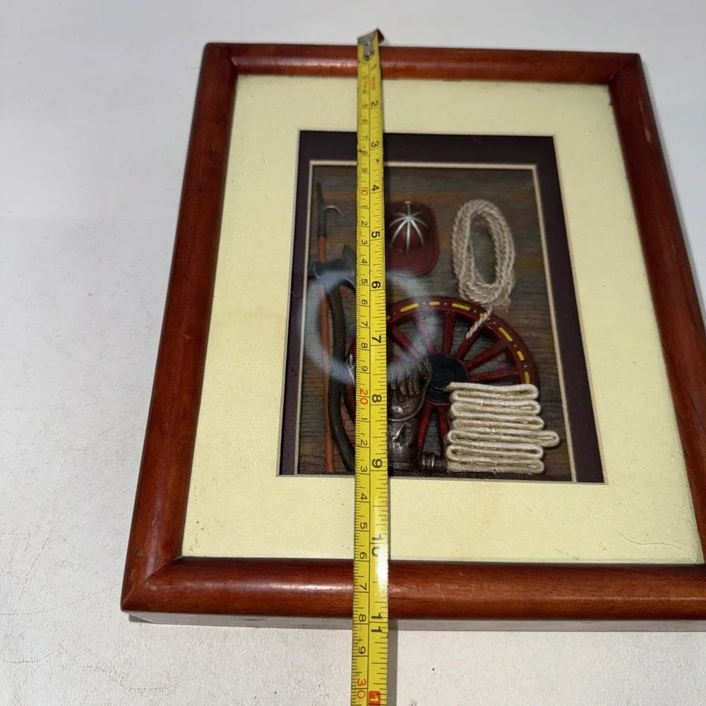 Shadowbox Glass Cabinet Firefighter Themed Fire Department , Fireman